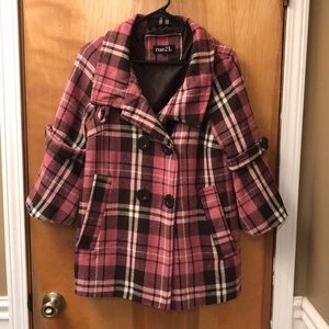 Rue 21 plaid 3/4 sleeve jacket